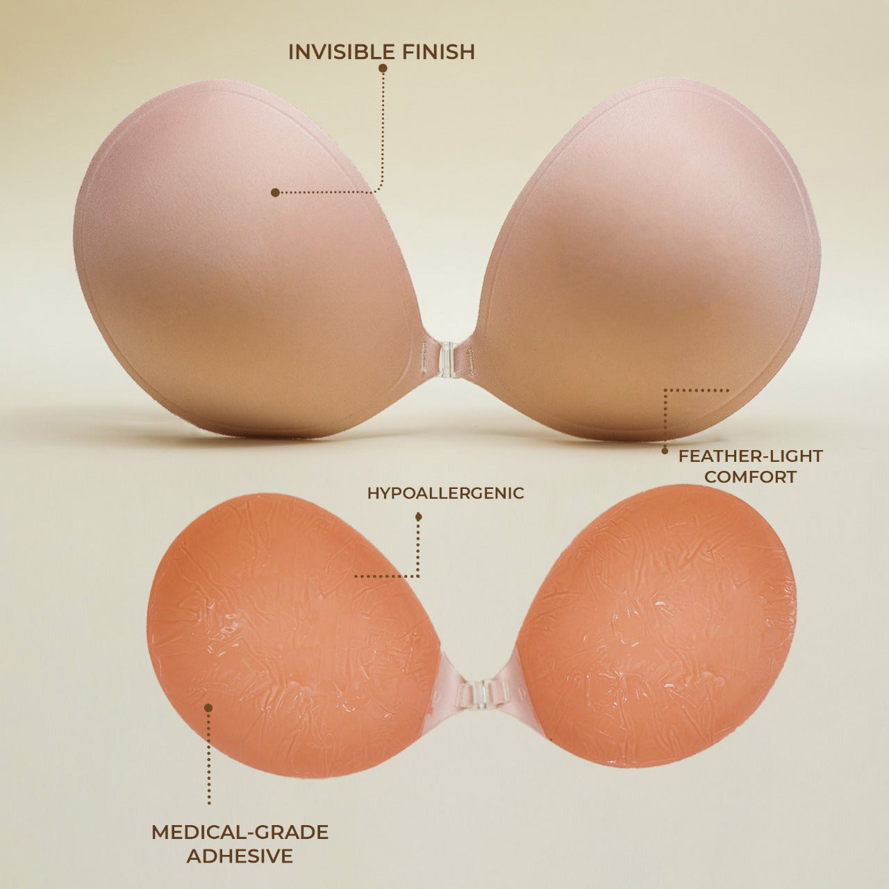 Seamless Bra With Free Nipple Pasties