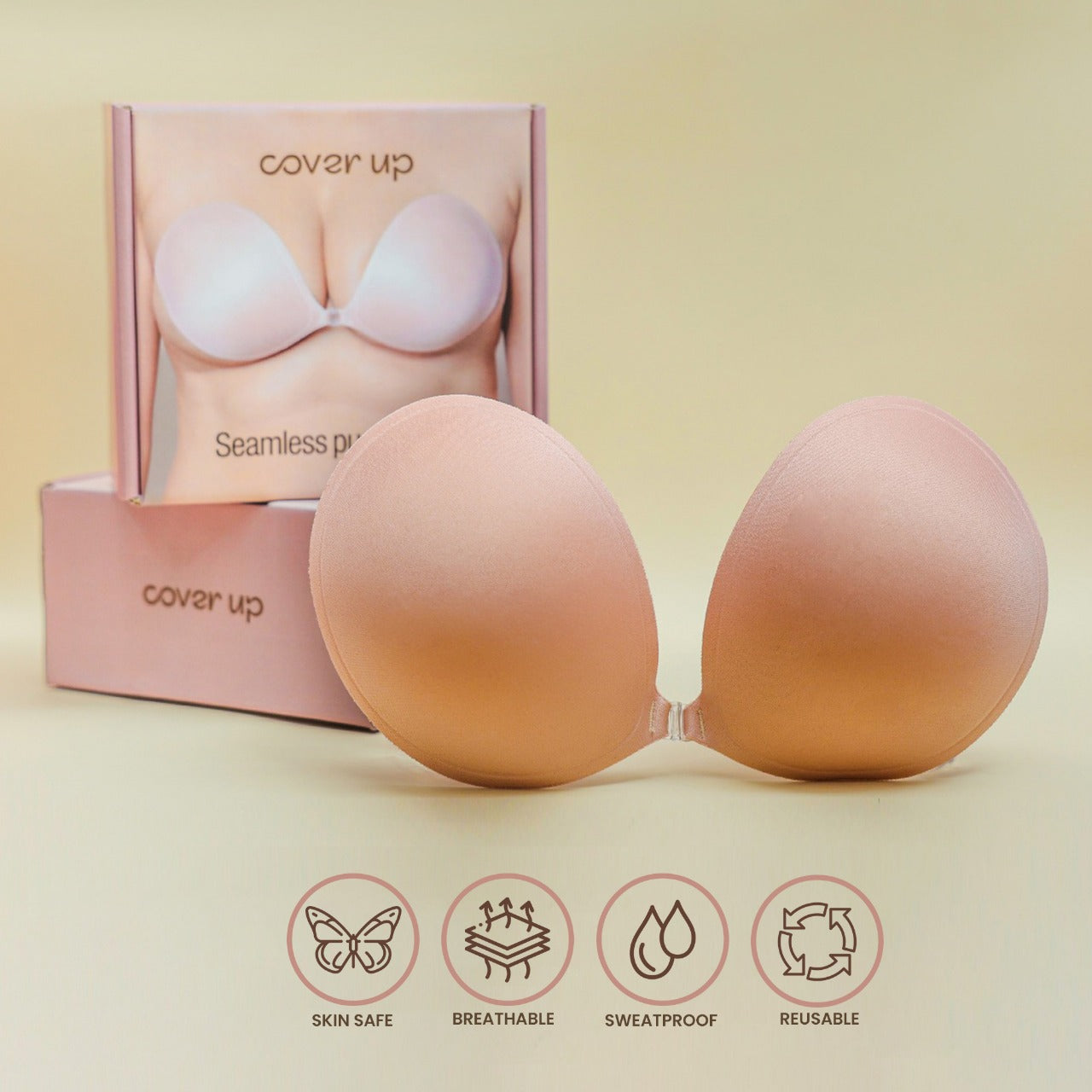 Seamless Bra With Free Nipple Pasties