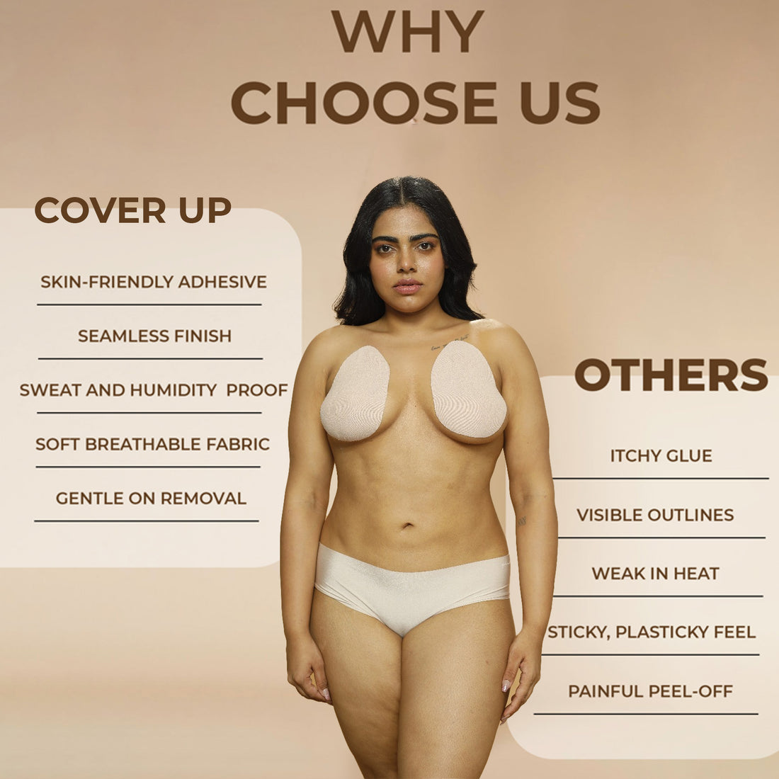 Lift Up Pasties (3 Pairs) With 3 Pairs of Nipple Pasties