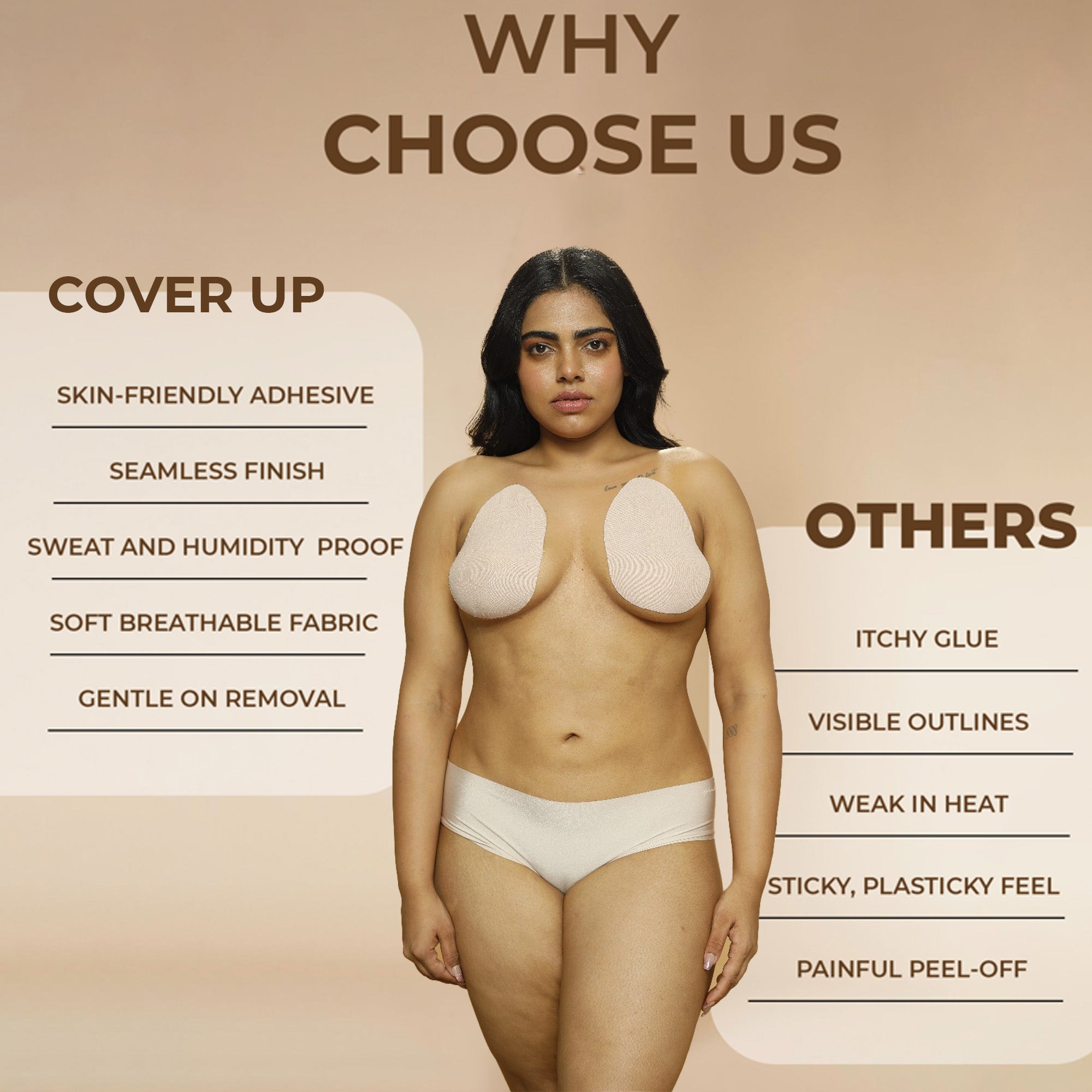 Lift Up Pasties (3 Pairs) With 3 Pairs of Nipple Pasties