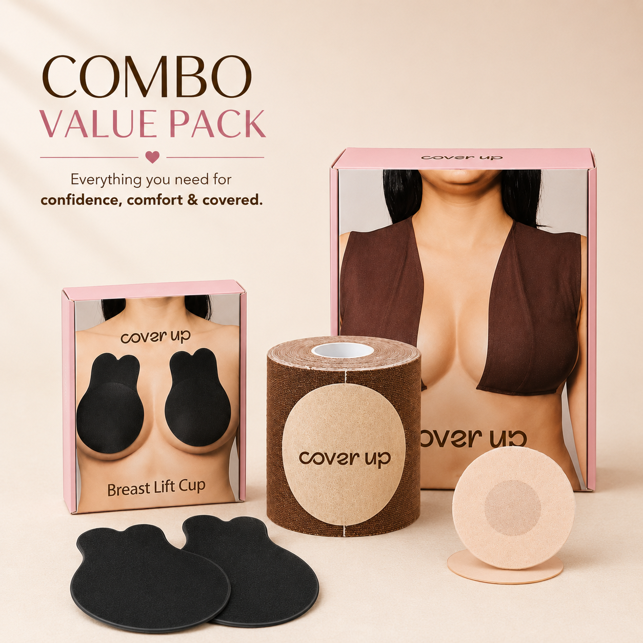 Lift Up Cup and Boob Tape - Combo Pack